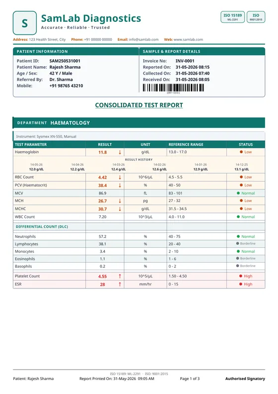 Report in teal