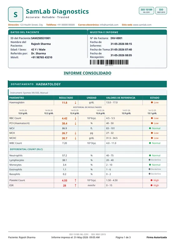 Report printed in Español