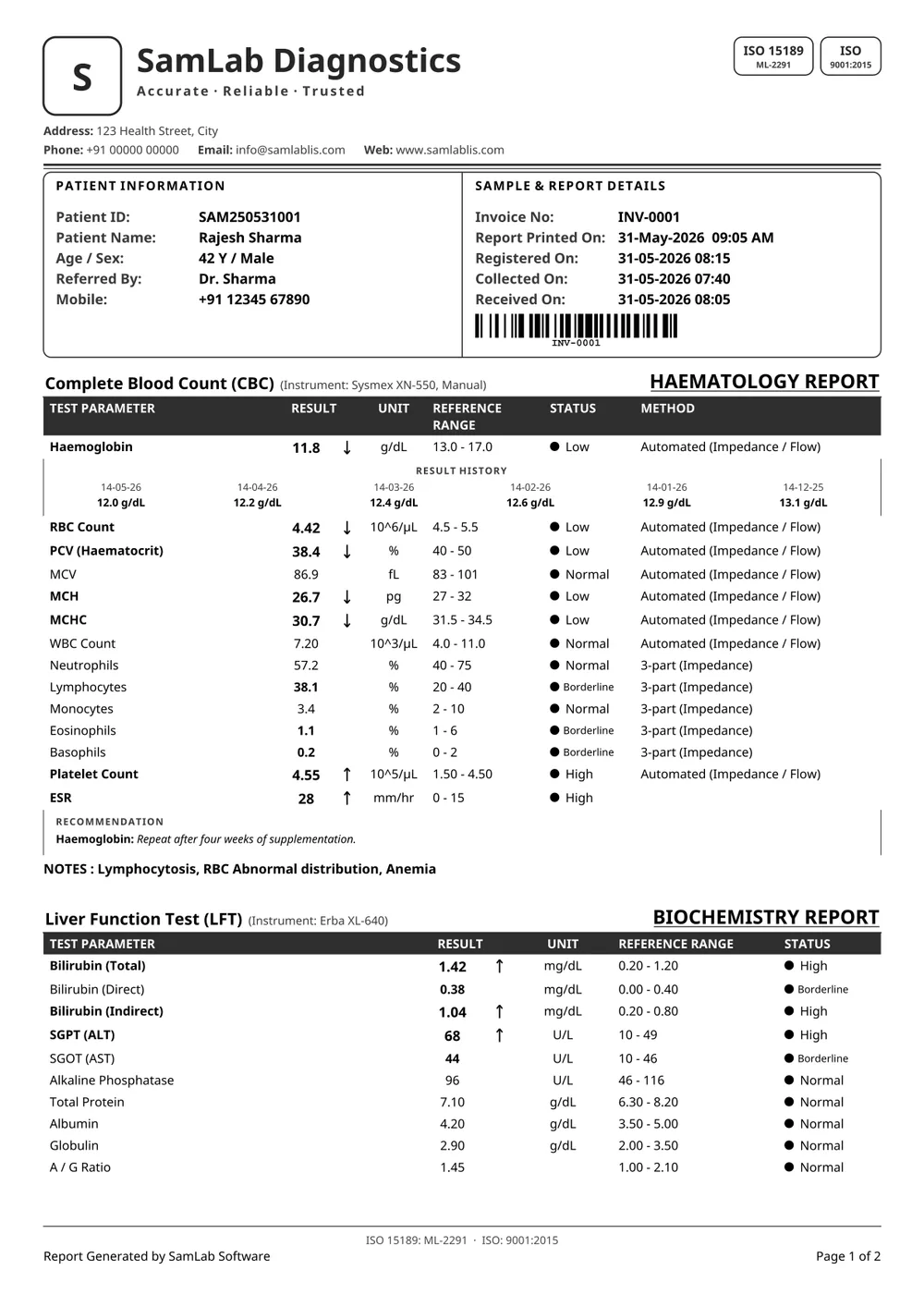 SamLab Formal 2 report, black & white print